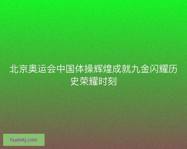 北京奥运会中国体操辉煌成就九金闪耀历史荣耀时刻
